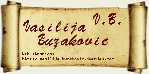 Vasilija Buzaković vizit kartica